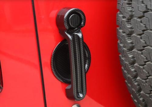For 2007-2017 for Jeep for Wrangler 4DR JK Carbon Fiber Outside Door Bowl Cup Cover Trim