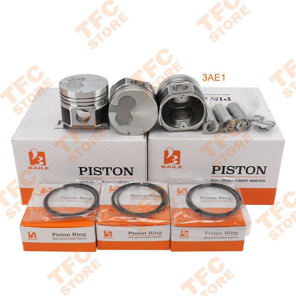 New 3 Sets STD Piston Kit  Ring Set for ISUZU 3AE1 ONE Engine