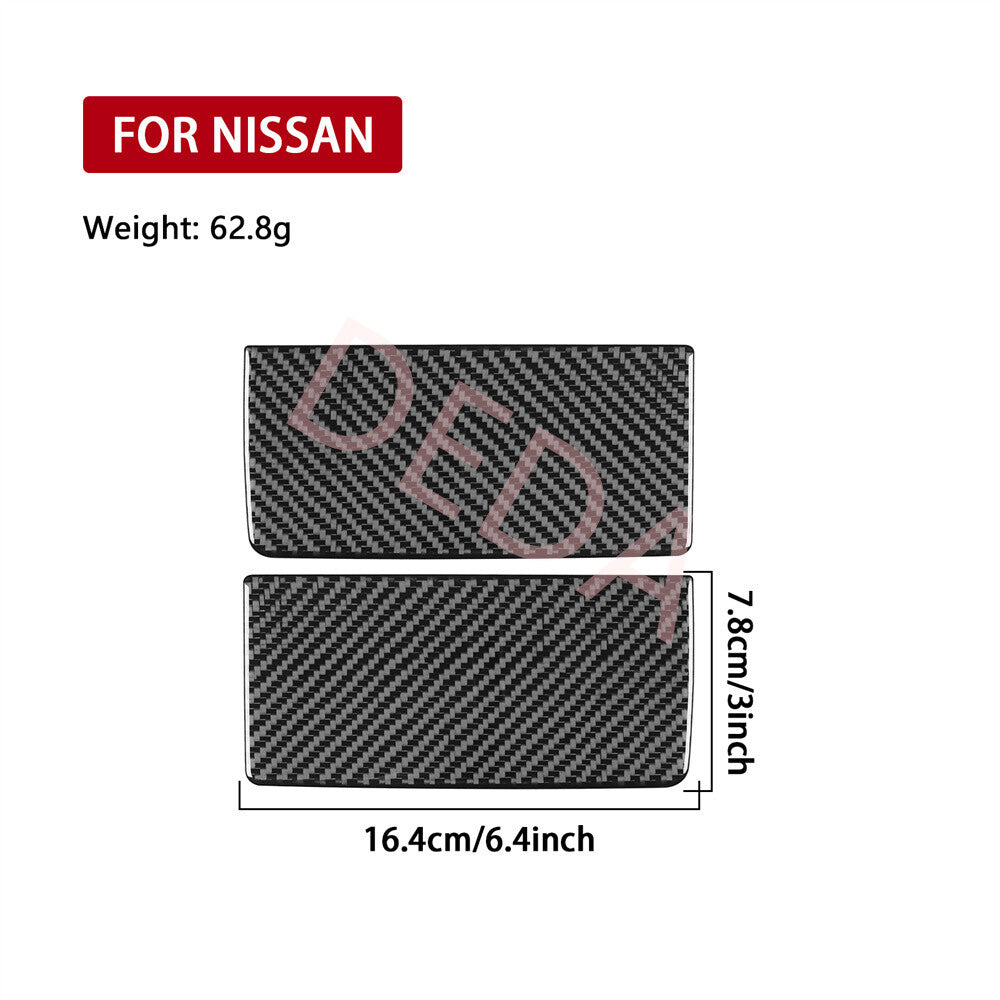 Carbon Fiber Inner Car Makeup Mirror Panel Cover for Nissan Altima Teana 2013-18