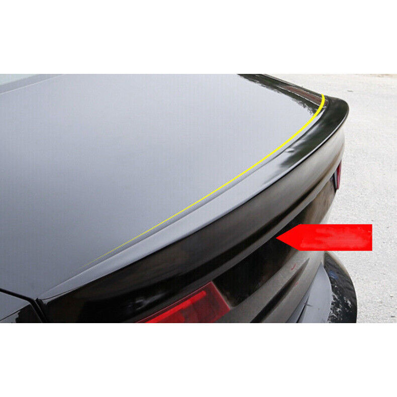 for Volvo S90 2017-21 Black ABS sport Rear Trunk Spoiler Lip Tail Wing Bar Trim