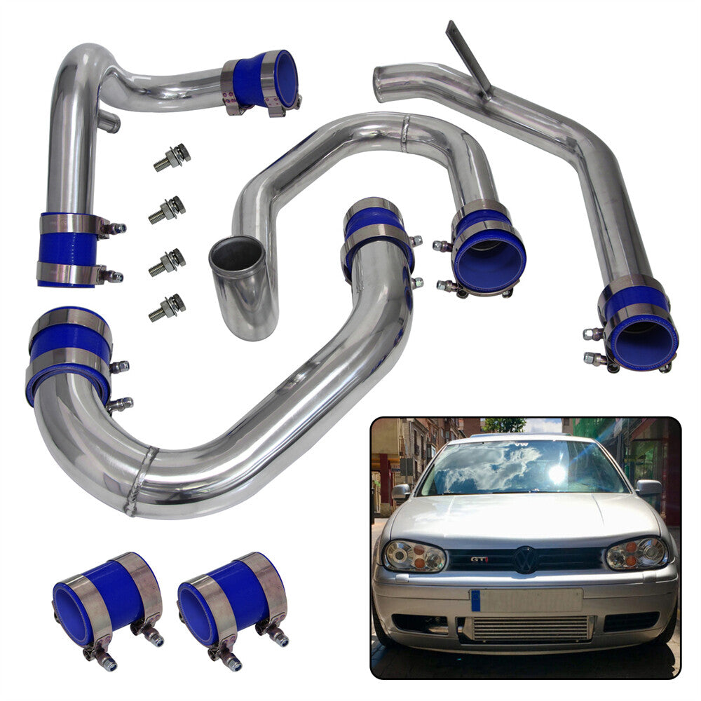 Front Mount Bolt On Intercooler Piping Kit Fits for VW for Jetta for Golf 1.8T 98-05 Blue