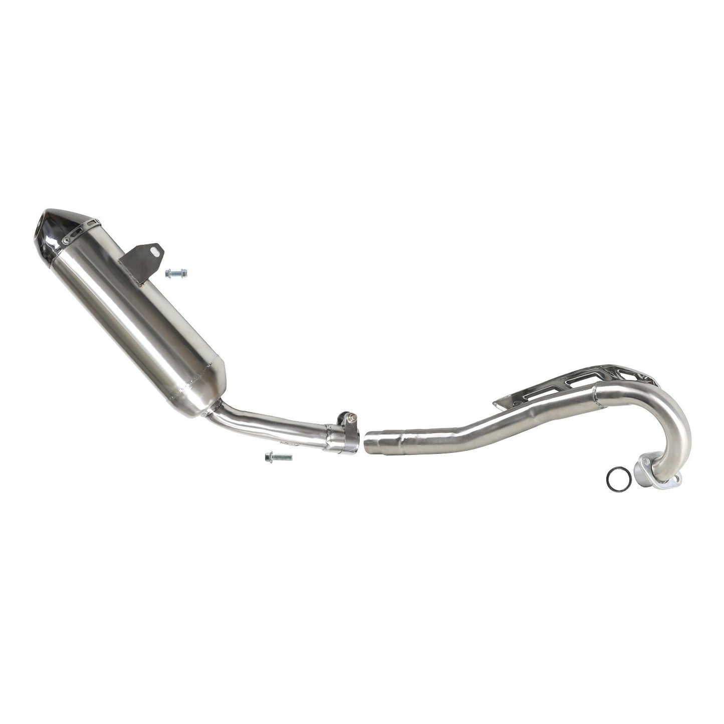 Motorcycle exhaust muffler, vertical engine, 150cc, 200cc, 250cc, Apollo off-road racing