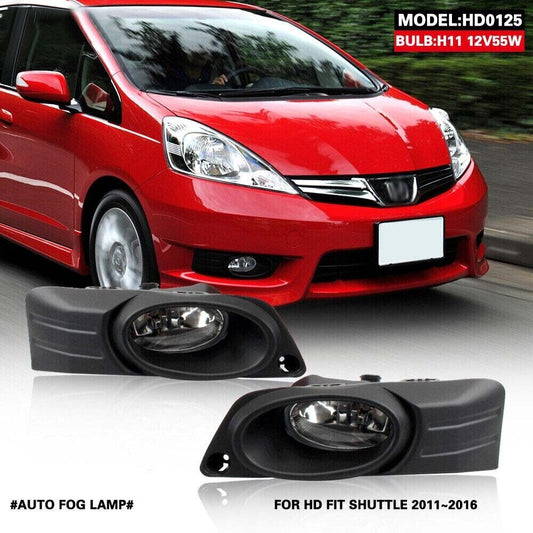 Front Bumper Fog Lights Lamp w/Cover+Wiring Set Fit for Honda Sport 2012-2013