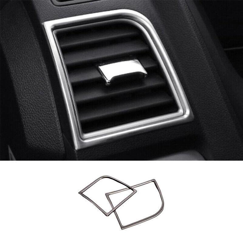 Car for Ford Explorer 11-19 2PC Silver Titanium Console LR Air Outlet Vent Trim
