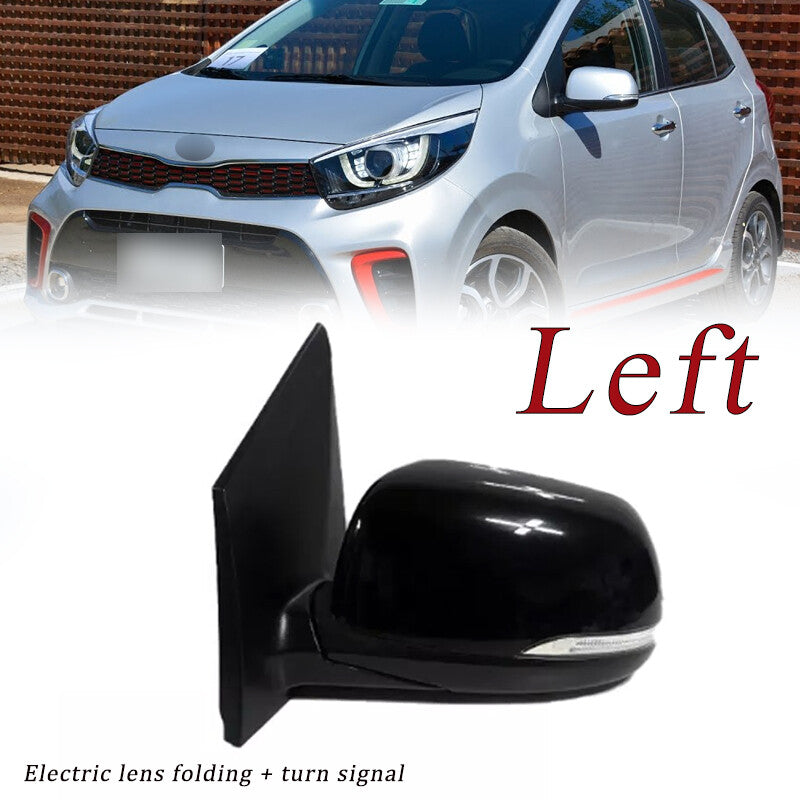 Left for Kia Picanto 2017 2018 Auto Rearview Mirror Assembly Electric With Lamp