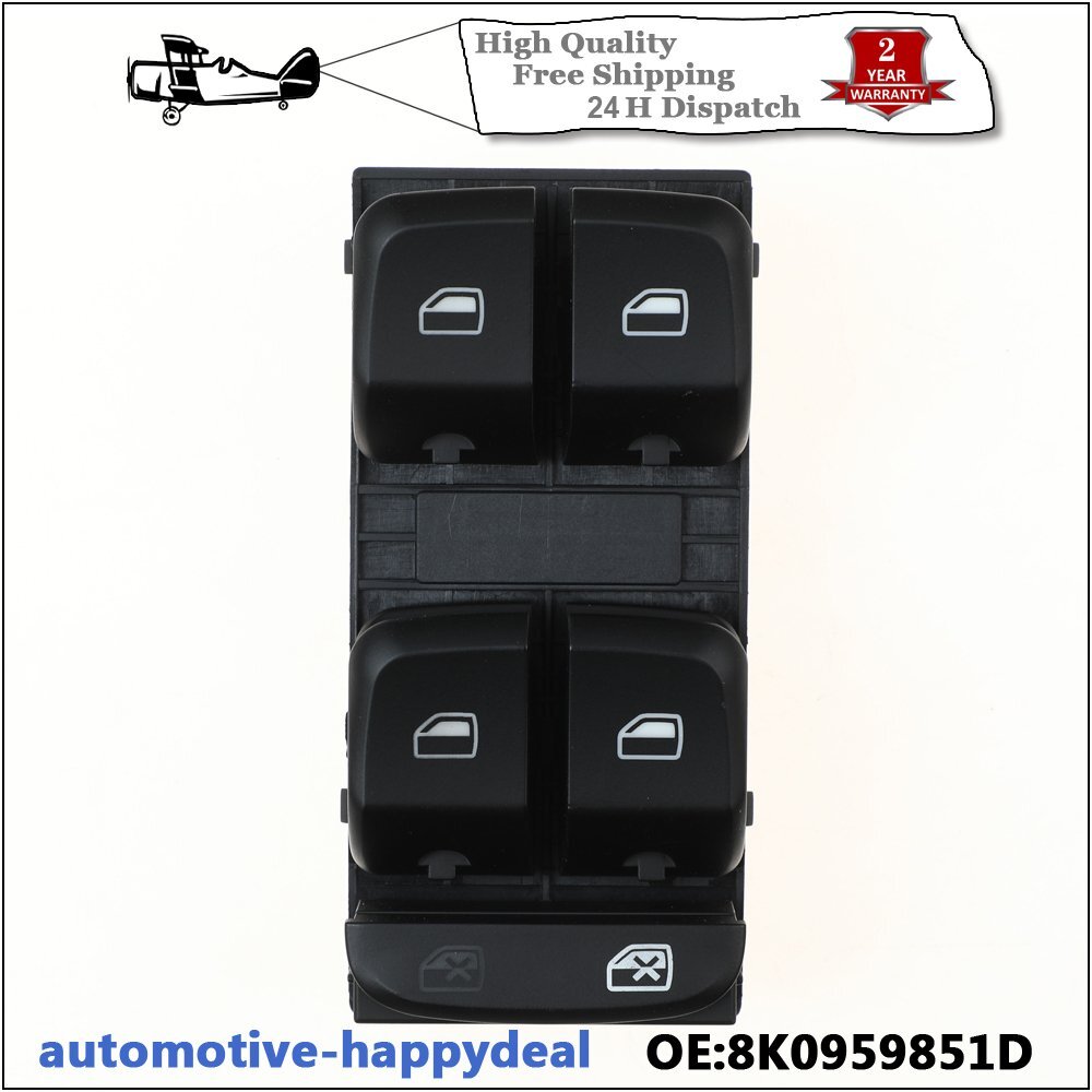 MASTER WINDOW CONTROL SWITCH DRIVER SIDE 8K0959851D for AUDI A4 (B8) A5 Q5
