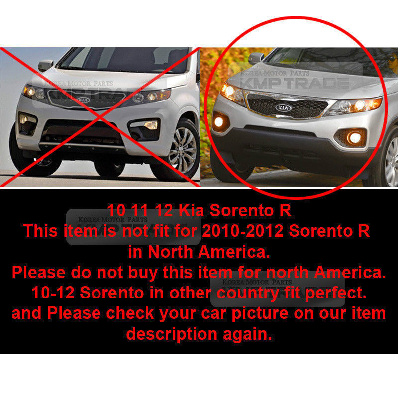 1Set Front Bumper Fog Light Lamp Cover Connector for KIA Sorento 2010 2011-2012