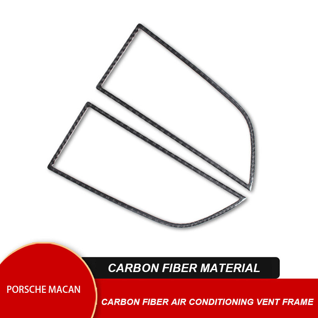 Carbon Fiber Dashboard Air Vent Outlet Cover Trim for Porsche Macan 2014-2019