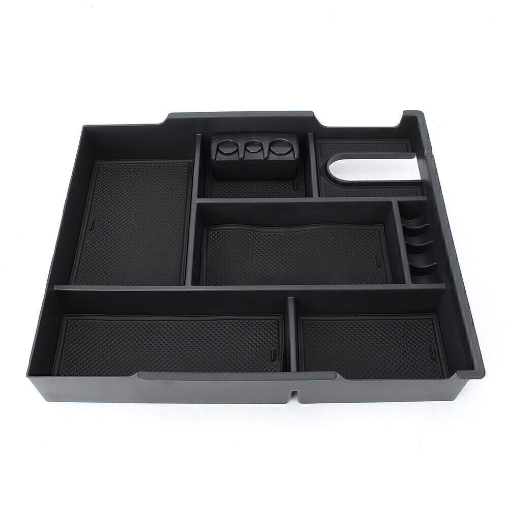 Center Console Tray Organizer Storage Case Fit for Toyota Tundra Black 2014-2018