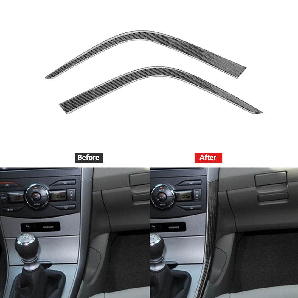 Carbon Fiber Gear Shift Side Strip Decor Cover Trim for Toyota for Corolla 2007-2013