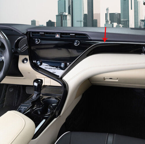 Glossy Black for Toyota for Camry 2018-2023 for Co -Pilot Dash Strip Cover Strip Trim