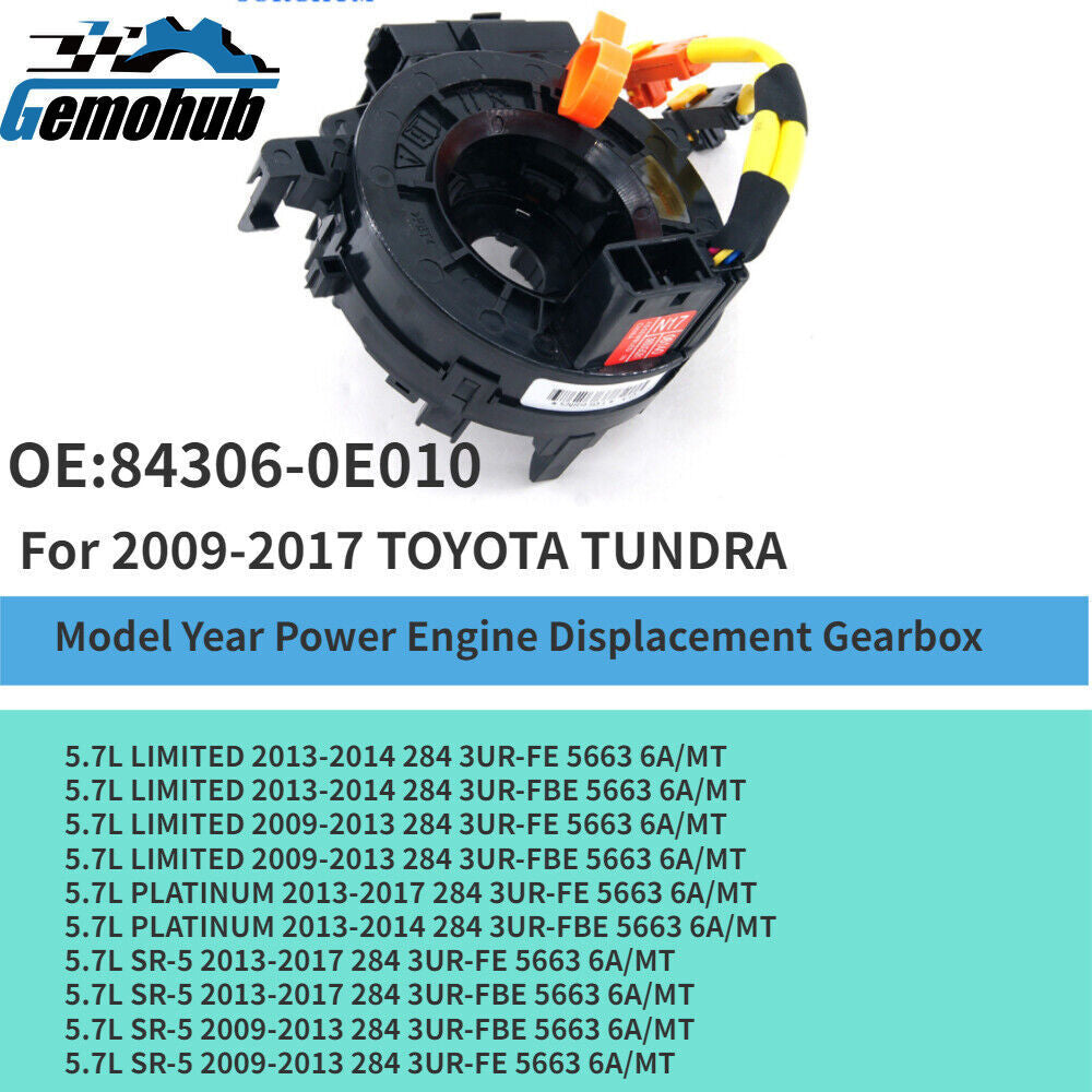 84306-0E010 Spiral Cable Clock Spring For 2009-2017 for TOYOTA TUNDRA 5.7L