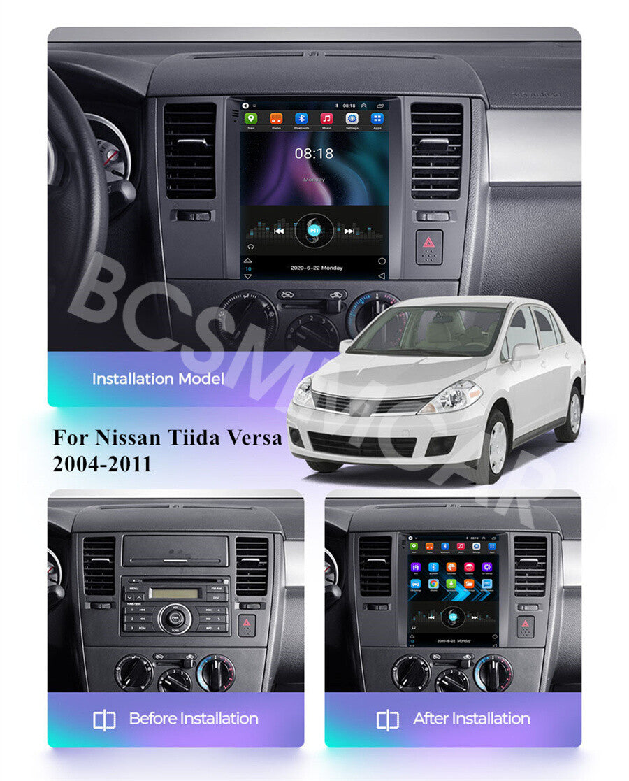 Android 13 For Carplay Car GPS Stereo Radio Fit for Nissan Tiida Versa 2004-2011