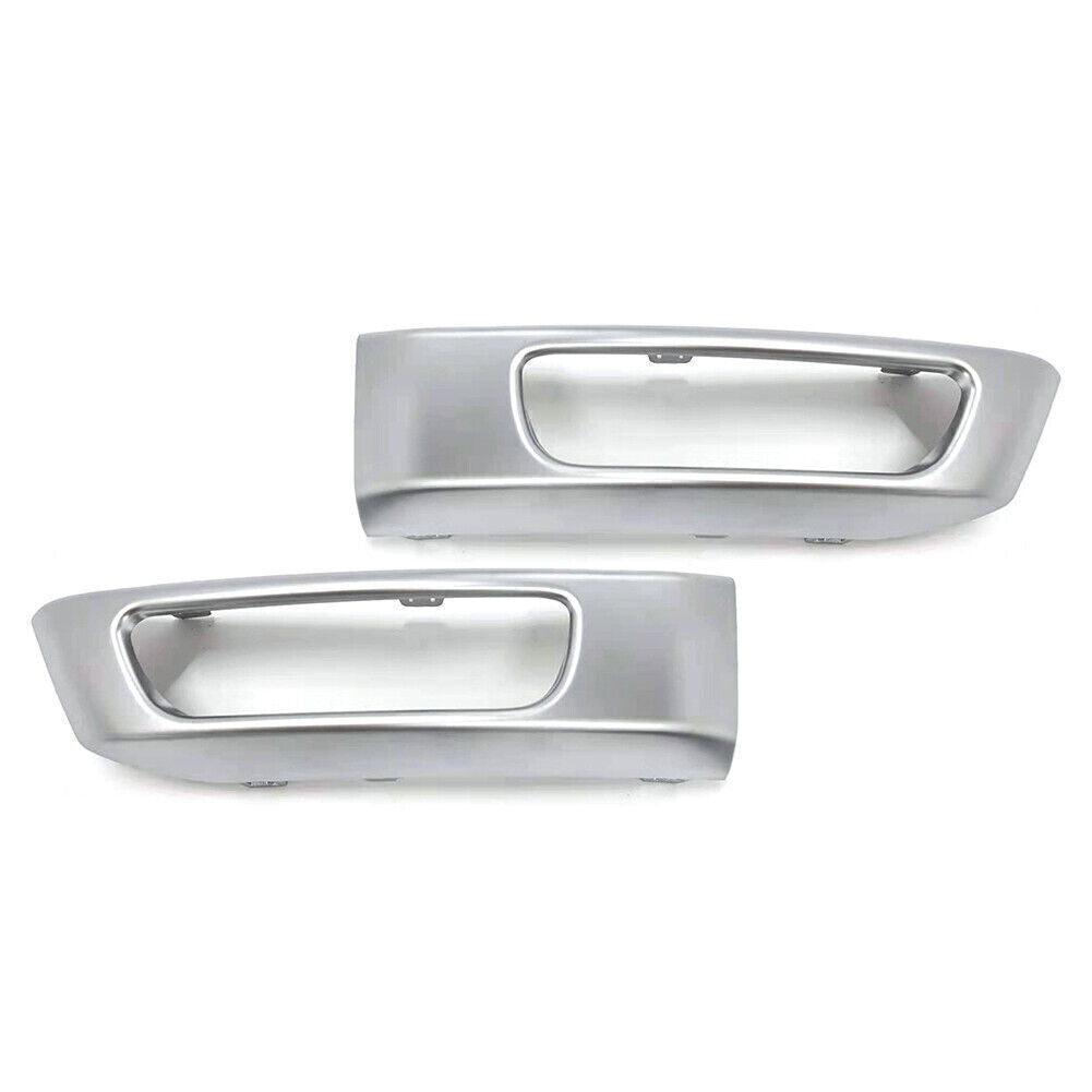 2PCS Front Bumper Fog Light Lamp Cover Silver for Range Rover Sport 2014-2017