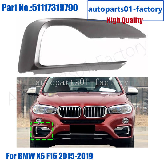 51117319790 Right Front Bumper Outer Grille Bezel Trim for BMW X6 F16 2015-2019