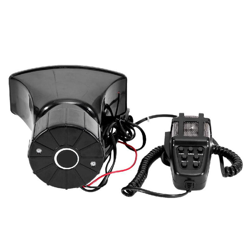 Car 12V 80W 120-150dB 7 Sound Loud Horn Electronic MIC Loudspeaker