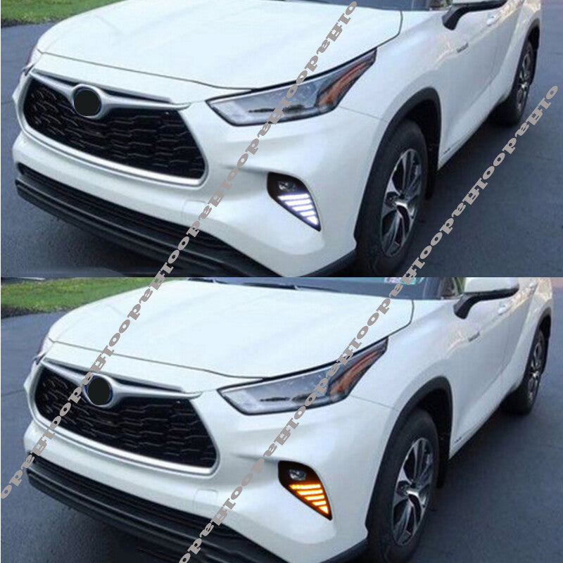 for Toyota Highlander 2020-23 Working LED Fog Lamp Daytime Running Light upgrade
