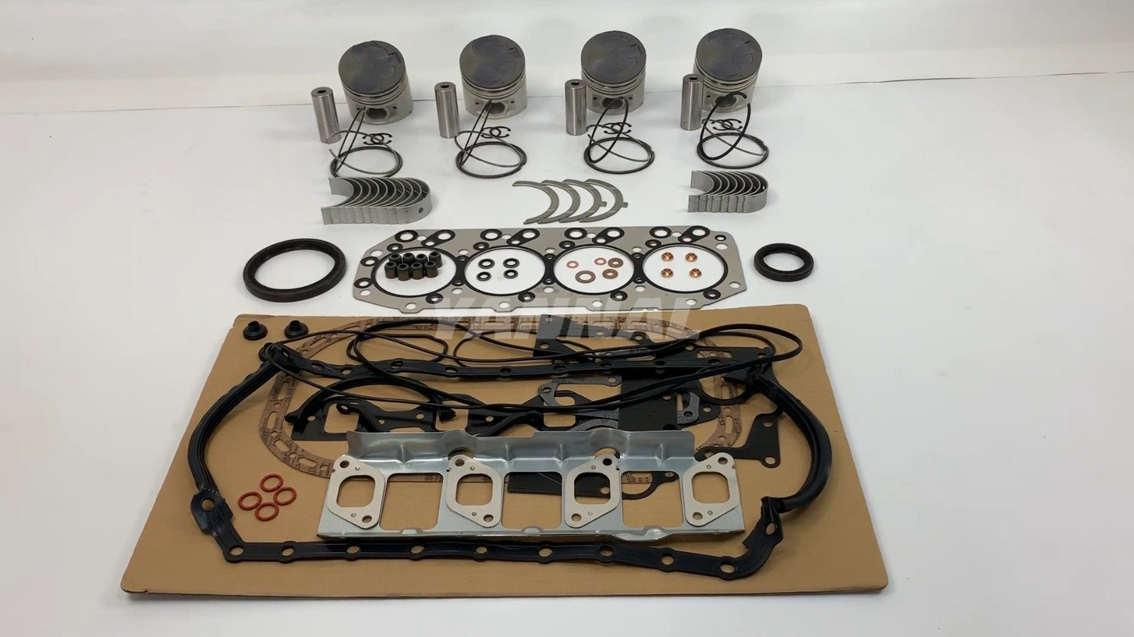 4 Parts for Mitsubishi Piston Kit with Full Washer Bearing Kit for 4M40 Engines