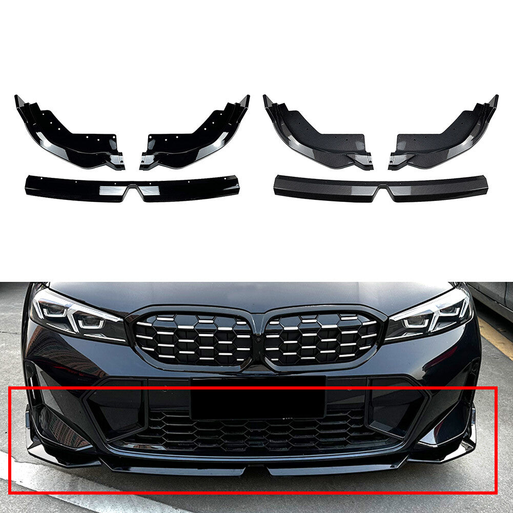 Front Bumper Lower Spoiler Splitter Lip for BMW 3 Series G20 LCI M Sport 320i