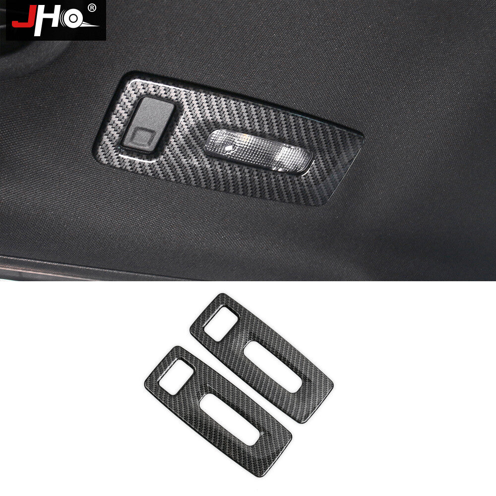 2x Carbon Fiber Rear Reading Light Cover Trim Black for Ford Explorer 2011-2019