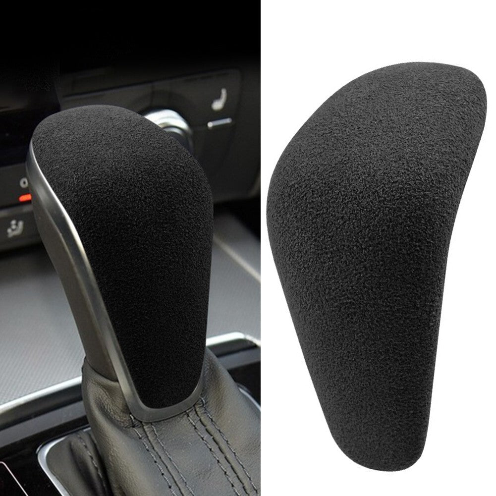 Black Suede Leather Gear Shift Knob Handle Trim Cover F Fits for 16-18 A7 S7