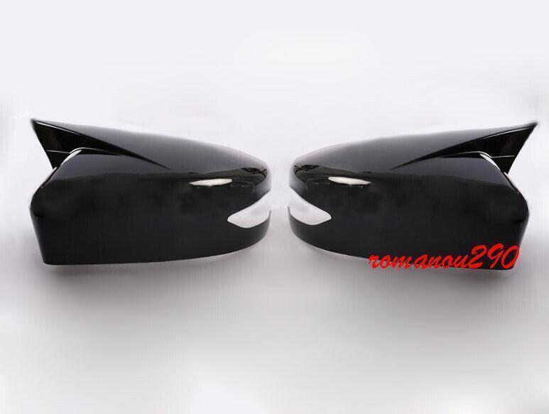 for Nissan Altima 13-2018 ABS OX Horn Rear View Mirror Cover Trim Gloss Black 2X
