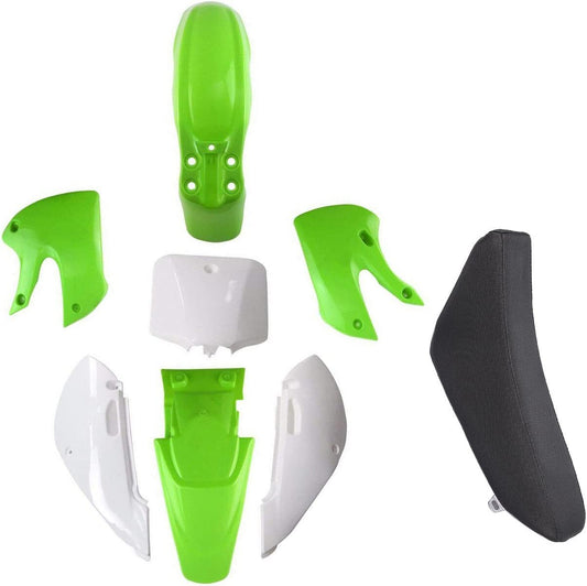 Plastic fairing kit + high for seat for Kawasaki KLX110 KX 65 FRP bikes and for Suzuki DRZ110