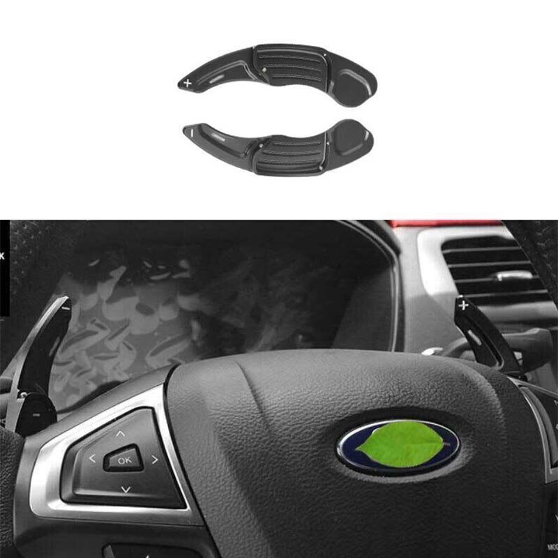 for Ford Mondeo Fusion 13-20 Aluminum Matt Black Steering Wheel Shift Paddles 2P