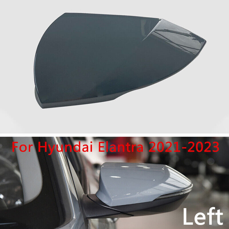 Gray Left Side Rearview Door Mirror Cover Shell Cap for Hyundai for Elantra 2021-23