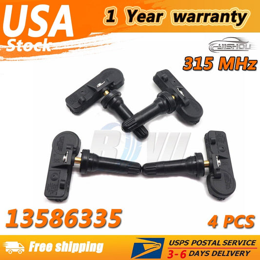 NEW 4X 13586335 TPMS Tire Pressure Monitoring Sensors Fit for Buick GM for Chevy for GMC