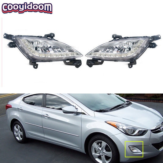 Front bumper fog lights are compatible with 2012-2016 for Hyundai for Elantra GT i30 LHRH