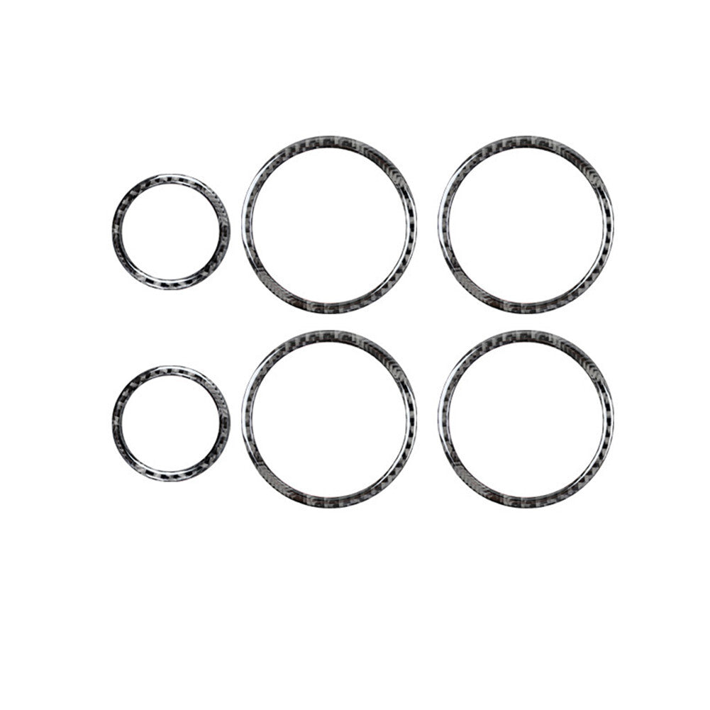 6Pcs Carbon Fiber Door Speaker Frame Cover Trim for BMW X5 E70 X6 E71 2008-2013