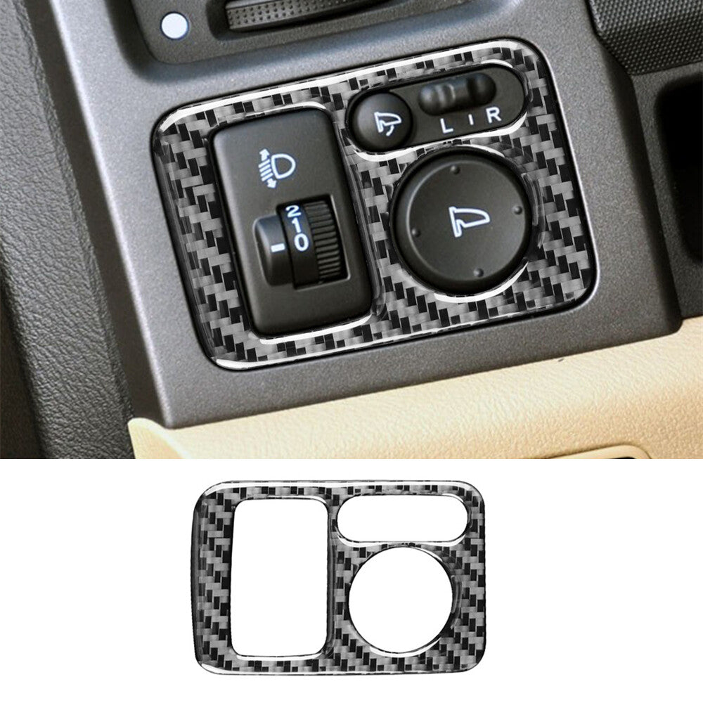 Carbon Fiber Rearview Mirror Adjust Switch Button Cover for Honda CR-V CRV 07-11