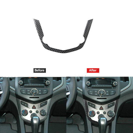 Carbon Fiber Climate Control Outer Cover Trim for Chevrolet Sonic 2012-2016