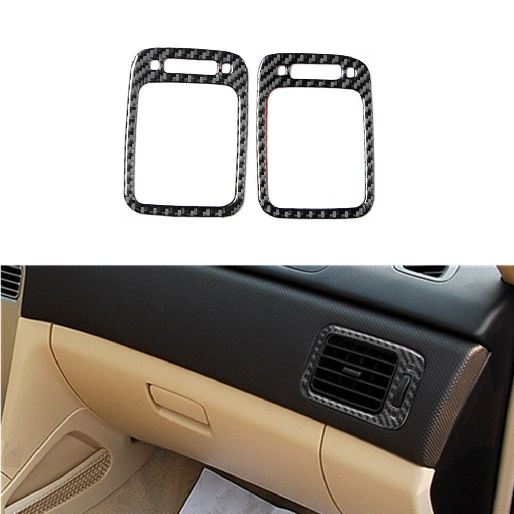 2Pcs Carbon Fiber Side Air Vent Outlet Trim Cover for Subaru Forester 2005-2008