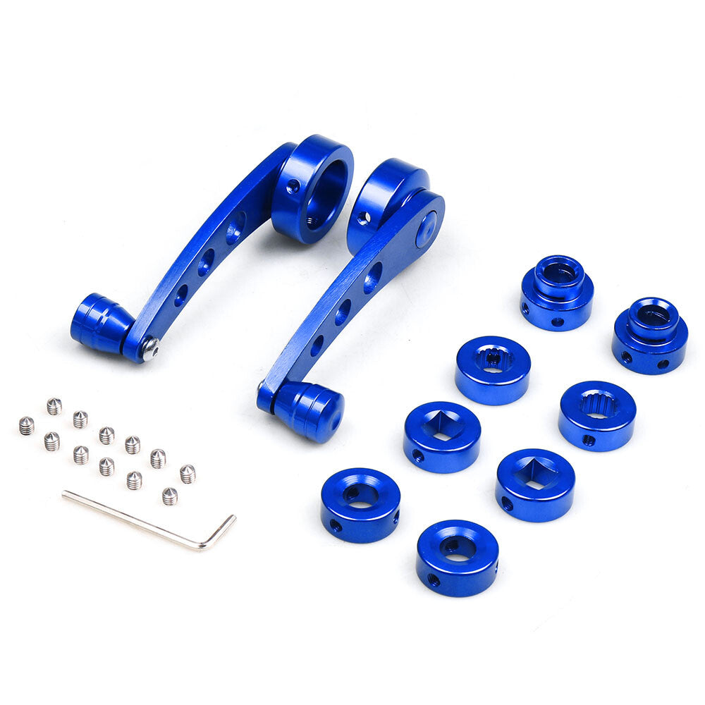 Blue Billet Aluminum Alloy Window Crank Handle Winder Kit for Truck Car Door