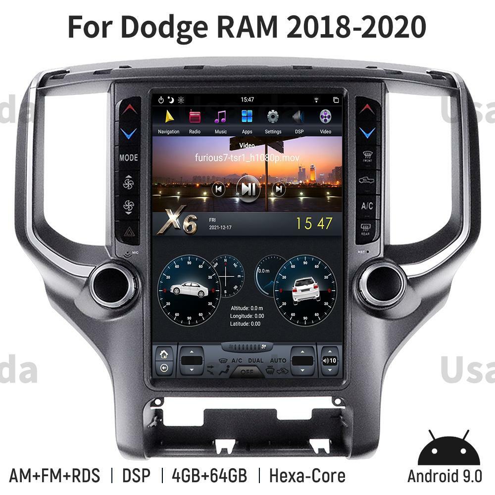 for Dodge for RAM 1500 2500 3500 Car GPS Navigation Headunit Radio Stereo 12.14+64G