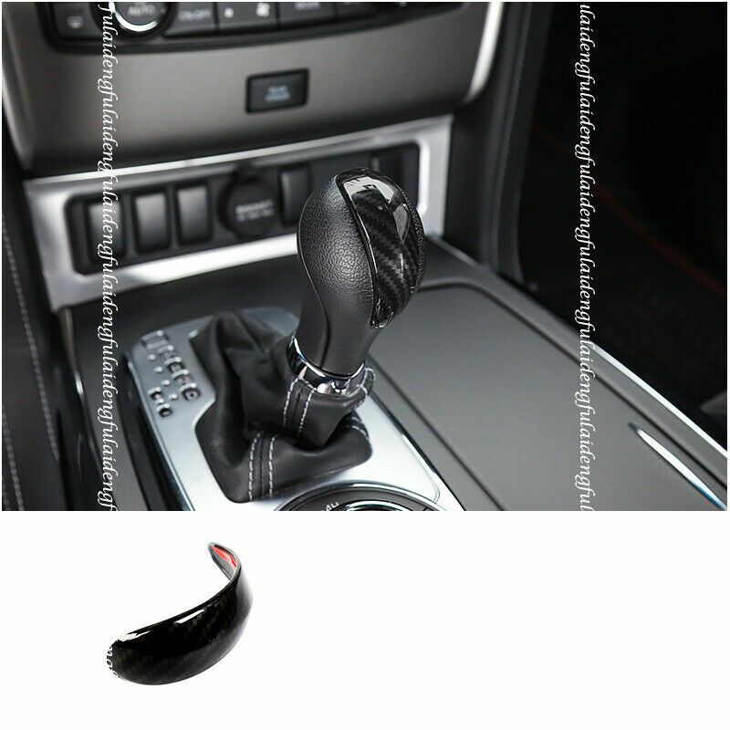 for Nissan Armada Patrol Y62 2017-19 Carbon Fiber Interior Gear Shift Knob Trim