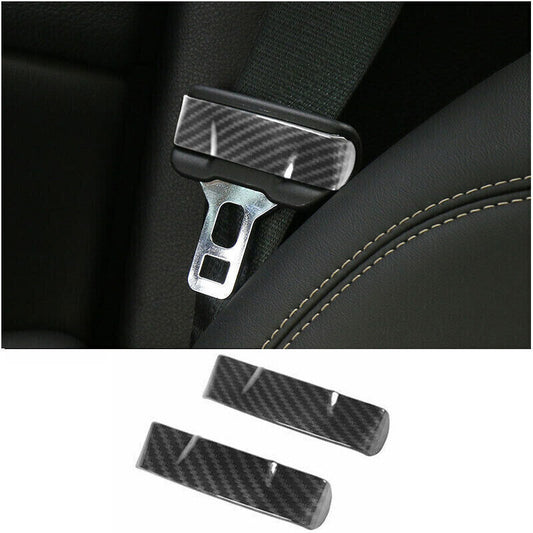 for Ford F150 F-150 2015-2020 Carbon Fiber Inner Safety Belt Buckle Cover Trims