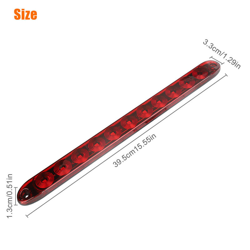 2 x 16-inch rear LED bumper reflectors, brake lights, taillights, turn signals, trailer markings