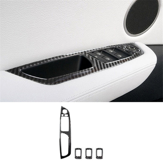 4x carbon fiber power window cover for BMW X5 E70 X6 E71 2008-2013