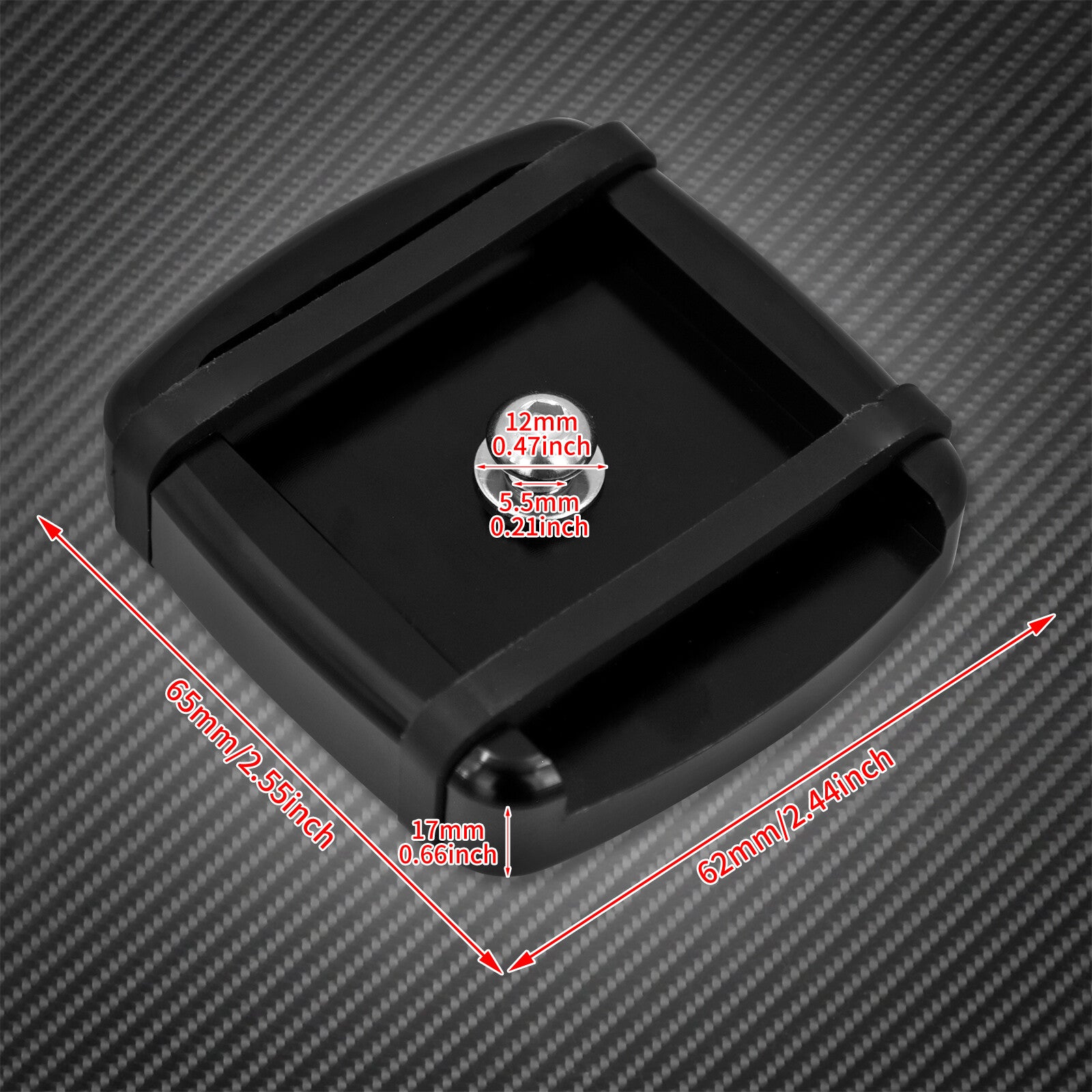 Small Non-Slip Brake Pedal Pad Cover Fit for Harley Softail FX 1984-2017 Dyna 17