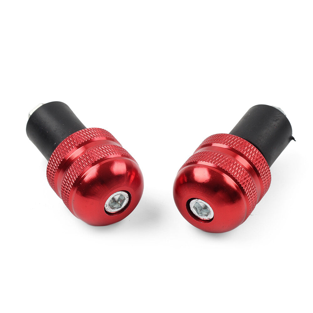 Universal 7/8 Handlebar Grips Bar End Cap Plug Slider Motorcycle red
