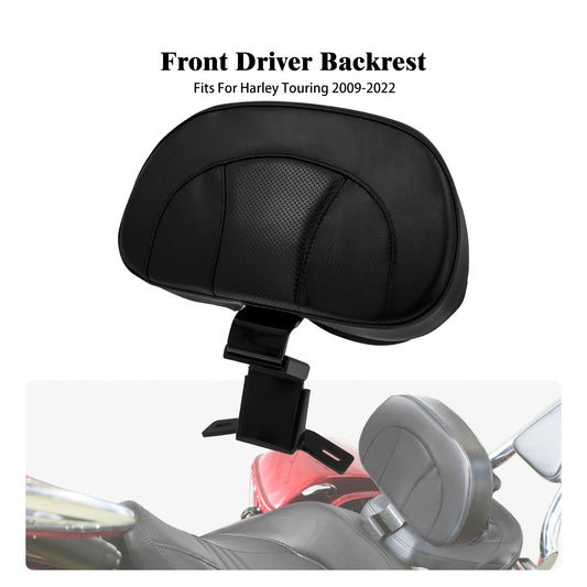 Front Driver Rider Backrest Pad for Harley Touring Road Electra Glide 2009-2023