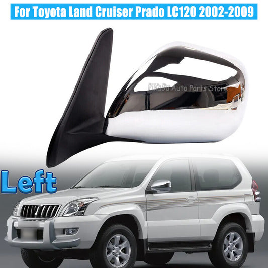 Left Chrome Side Door Mirror 5-Pin for Toyota for Land Cruiser Prado LC120 2002-2009