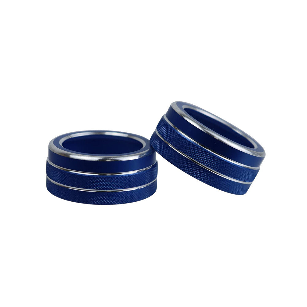 2Pcs Blue AC Air Control Switch Knob Ring Cover Trim for Toyota for Corolla 2019-22