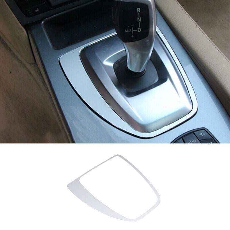 for BMW 5 Series 2004-10 Silver Aluminum Middle Console Gear Shift Frame Trim 1P