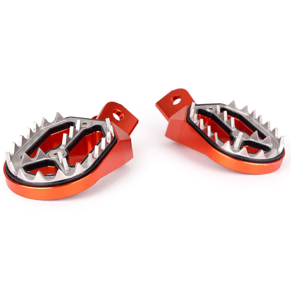 2x Motorcycle Foot Pegs Pedals for Honda CRF230L 2003 - 2007 2008 2009 Orange