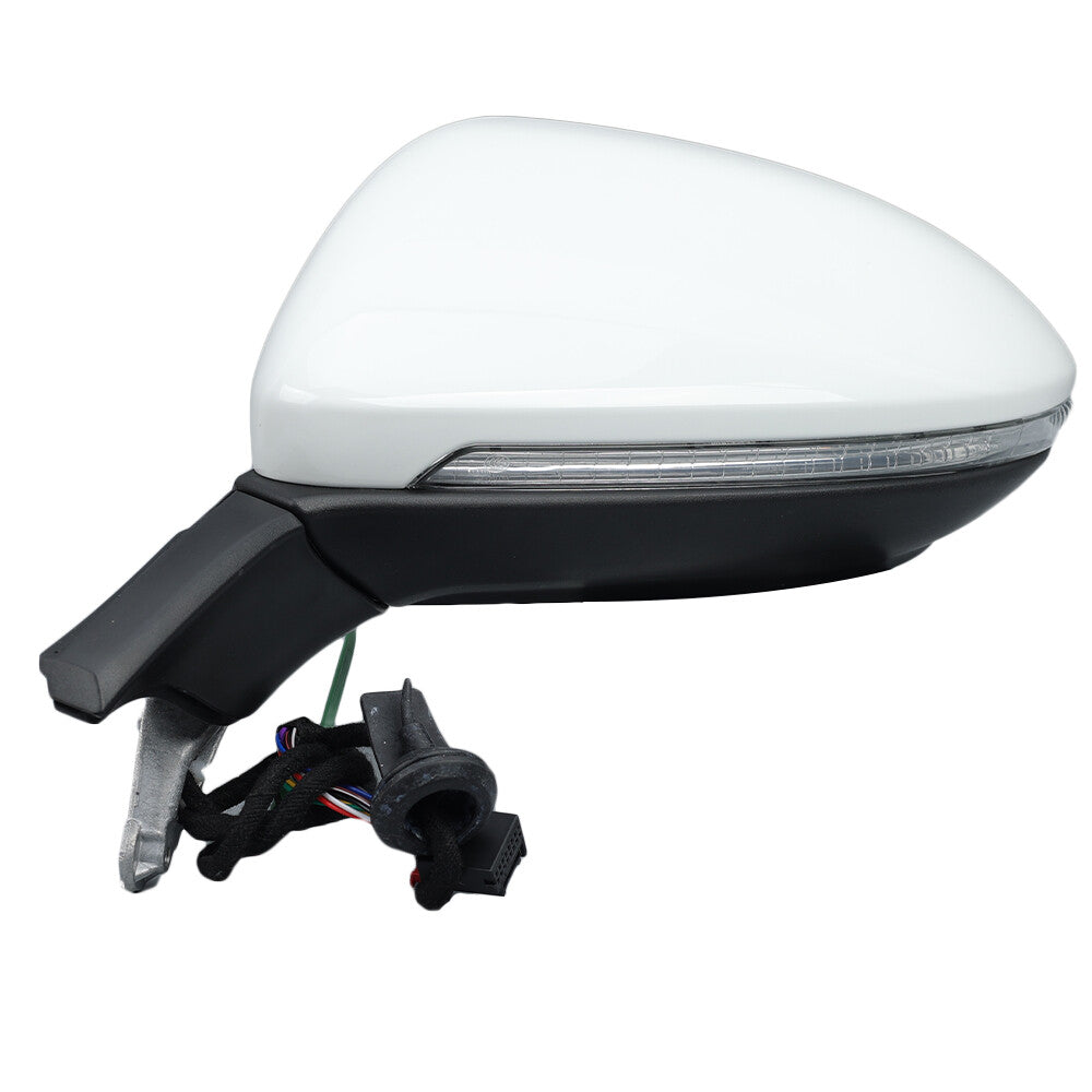 for VW for Golf VII MK7 12-20 Left Exterior Mirror Mirror Electric With Heater White