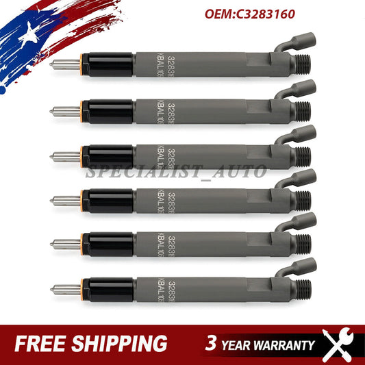 Fuel Injectors C3283160 3283160 For C8.3L 6C 6CT 6CTA 6CTAA Engine 6 PCS